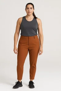 Fabletics Women’s The Only Pant Large L Rust Orange NWT 4-Way Stretch Water - Picture 1 of 18