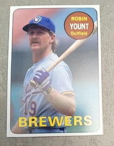 1990 Baseball Cards Magazine Hand Cut #58 ROBIN YOUNT Milwaukee Brewers  - Picture 1 of 2