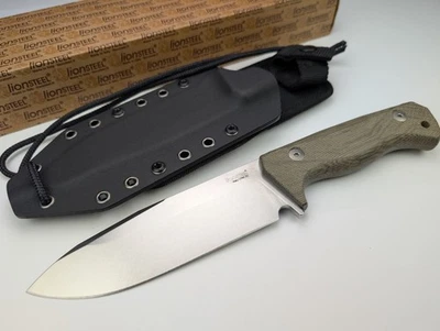 Cuchillo LionSteel T6 3V CVG - Mango Micarta Verde - Hoja CPM 3V Acero + Funda Foto 1 de 4