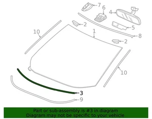 ( 1 ) GENUINE HONDA 77466-SV4-000 SEAL-Front Inner Lower Windshield - Picture 1 of 2