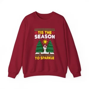 Festive Sweatshirt: Tis the Season to Sparkle, Cozy Holiday Wear, Unisex [...] - Picture 1 of 26