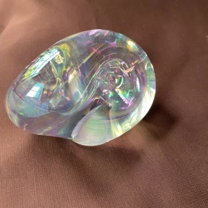 Robert Eickholt 1996 WSTA Iridescent Glass Paperweight Abstract/Organic Form EUC - Picture 1 of 8