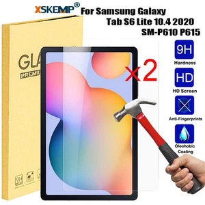 2Pcs Samsung Galaxy Tab A7 S6 Lite Tempered Glass Screen Protector Clear Film - Picture 1 of 26