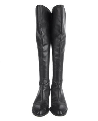 Botas de cuero negras sobre la rodilla Alexander Wang Sigrid de segunda mano talla 9 Foto 1 de 4