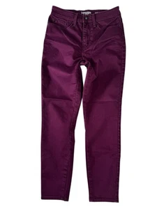 Denizen from Levi's Maroon High-Rise Skinny Ankle Chino Pants Women's Size 4 - Picture 1 of 24