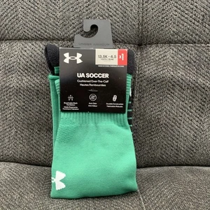 New Under Armour Sports Soccer Baseball Socks Green Youth Large 13.5-4.5 - Picture 1 of 2
