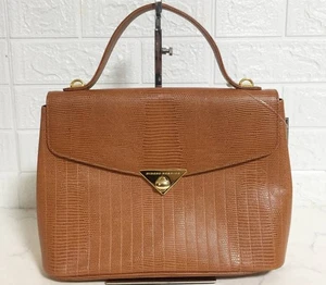 Borsa donna Hiroko Koshino pelle lucertola goffrata usata formale - Foto 1 di 9