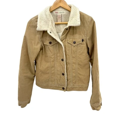 Chaqueta Sherpa Y2K Abercrombie Cord M Bronceado Abrigo Camionero Estético Ropa de Calle Foto 1 de 4