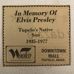 1977 Elvis Presley Tribute Woolco Department Store Vintage Print Ad pa50 - Picture 1 of 2