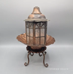 Vintage Lantern Sconce Ornate Gothic Decor Piece Courtyard Decoration with Stand - Picture 1 of 10