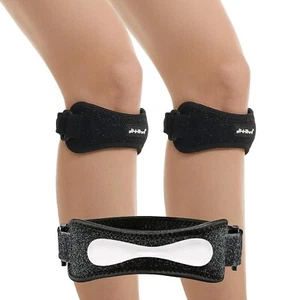 2 Pack HiRui Patella Tendon Knee Straps with Gel Pad, Knee Brace Knee Support - Picture 1 of 7