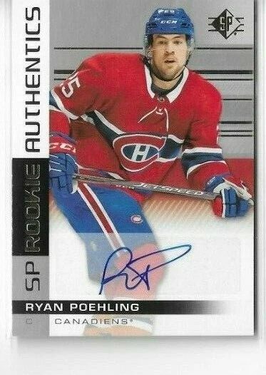 2019-20 Upper Deck SP # 125 Ryan Poehling Rookie Authentics Auto Autograph RC - Image 1 of 1