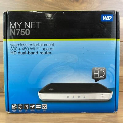 Western Digital My Net N750 WDBAJA0000NWT-HESN 450Mbps Dual-Band Wireless Router - Image 1 of 4