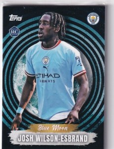 Topps Manchester City Team Set 2022-2023 Josh Wilson-Esbrand Rookie RC Blue Moon