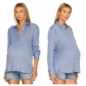 NWT HATCH The Boyfriend Maternity Shirt Sz 1 Small Cotton Gauze Lightweight NEW - Picture 1 of 4