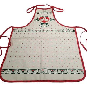 Vintage Apron Full Bib Down Home Christmas Ducks Geese Gourmet Gallery TARGET - Picture 1 of 11