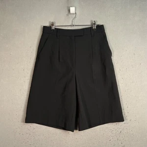 Zara Damen schwarze hochtaillierte plissierte Bermuda Shorts Größe Small - Bild 1 von 10