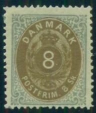 DENMARK #19 (23) 8sk bicolor, og, LH, F/VF, Scott $200.00