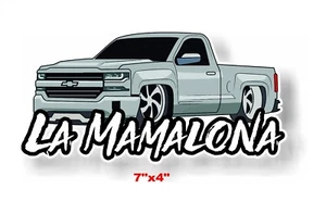 La Mamalona Window Decal Vinyl Sticker 1500 Single Cab Truck 7 Inch - Picture 1 of 1