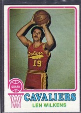 1973 -74 - LEN WILKINS - Topps Basketball Card # 165 - Cleveland Cavaliers 