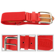 Red Stretch Belt for Men - Adjustable Size Uniform Belt for Youth and Adult