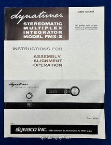 Original Dynaco FMX-3 / Assembly Instruction Manual - Picture 1 of 1