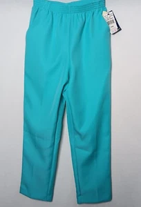 DonnKenny Pants 10 PS Petite Blue Elastic Waist Coastal New Vintage READ - Picture 1 of 12
