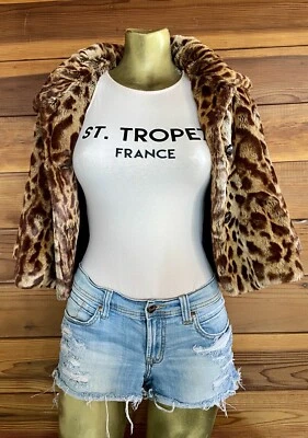 L.A. Hearts Chic ST. TROPEZ France Cutout BODYSUIT Size Small - Изображение 1 из 4