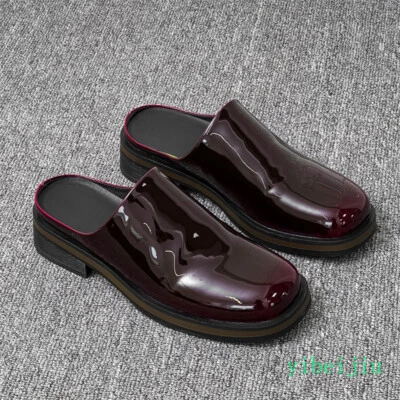 2025 Spring Men's Women's Leather Shoes Dress Mules Slides Slipper Sandals Shoes - Image 1 of 4