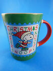 Large Peanuts Charlie Brown Ice Skating Christmas Coffee tea cocoa Mug Cup 2011