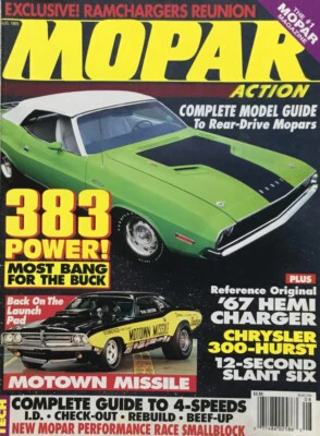 Mopar Action Magazine August 1993 - 1970 383 Challenger R/T 1967 GTX Muscle Car - Image 1 of 4