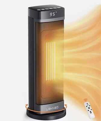 Space Heater, 90°Oscillating 1500W Electric Ceramic Tower Heater with Remote - Image 1 of 4