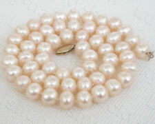 Genuine 18" 8mm round light pink freshwater pearl necklace c1905