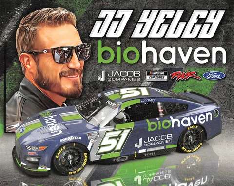 2023 -- JJ YELEY #51 BIOHAVEN FORD / RICK WARE RACING NASCAR CUP SERIES POSTCARD Cover