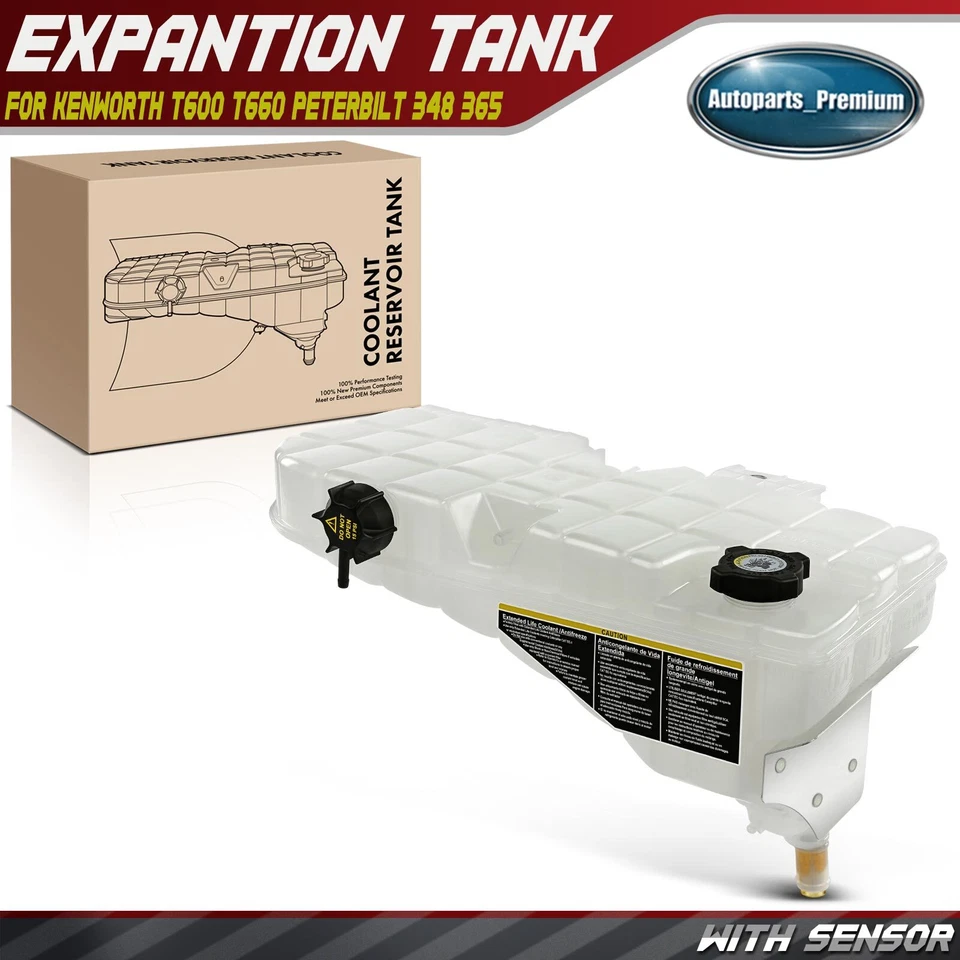 Heavy Duty Coolant Overflow Tank for Kenworth W900 T600 T660 Peterbilt 2008-2022 - Image 1 of 4