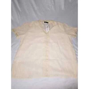 Women's V Neck Lace Crochet Tops Casual Swiss Dot Tops Tunic Shirts Blouses 2XL - Picture 1 of 5