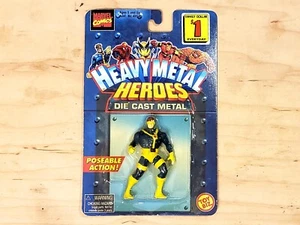 🗨🧬 Marvel X-Men Heavy Metal Heroes Die Cast Ciclope Figura Posabile Toybiz 🗨 - Foto 1 di 2