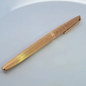 Vintage Waterman C/F Gold Plate Fancy Fountain Pen 18K Nib Made In France - Picture 1 of 7