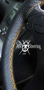 Per 00+ MAZDA TRIBUTE Copertura Per Volante In Pelle Perforata Gialla Doppia ST - Foto 1 di 5