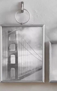 pottery barn picture frame Weston Hanging Antique Silver Finish New Set Of Two - Picture 1 of 14