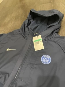 NWT Nike Paris St Germain Soccer Hooded Fleece Jacket PSG DN3113-410 Size XL - Picture 1 of 6