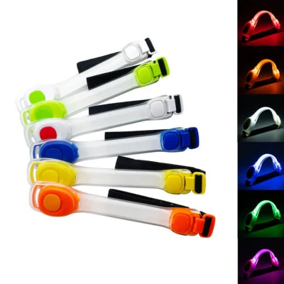 Led Running Armband Battery-operated Night Cycling Flashing Light Red Blue Green - Image 1 of 4