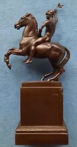 Fritz Klimsch museale Skulptur Bronze Ulanen-Denkmal H.Noack Berlin Friedenau - Bild 1 von 12
