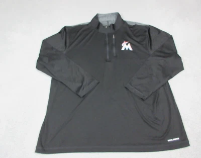 Miami Marlins Sweater Mens 2XL XXL Black Casual Zip MLB Baseball Sweatshirt - Image 1 of 4