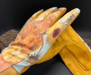 Sunflower Blossom Art Handschuhe (TS) - Vivid Gold und Türkis - Bild 1 von 5