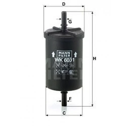 Filtro Combustible FILTRO HOMBRE WK6031 PEUGEOT 208 I 406 DS Foto 1 de 1