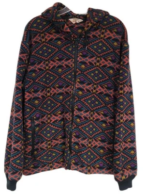CABELAS FLEECE POLARTEC AZTEC GEOMETRIC ZIP FRONT HOODED MENS UNISEX MEDIUM - Image 1 of 4