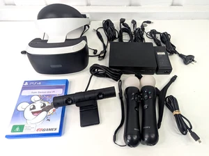 Sony PlayStation 4 PS4 PSVR2 Headset Camera Bundle VR Controllers Move + 1 Game - Picture 1 of 20