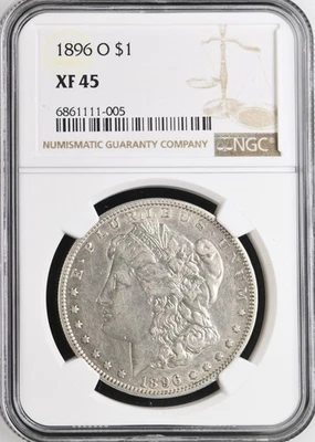 1896 O Morgan Silver Dollar NGC XF-45 - Image 1 of 2