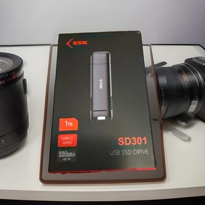 SSK 1TB External SSD USB Drive, SD-301, USB3.2 GEN2, Up To 550 MB/s. New In Box - Image 1 of 4